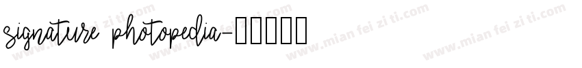 signature photopedia字体转换